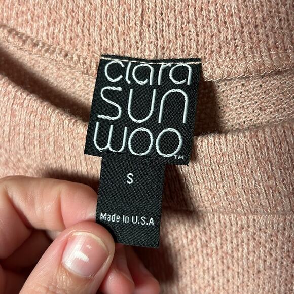 Clara SunWoo Pink Long Sleeve Sweater Size Small - Picture 4 of 5